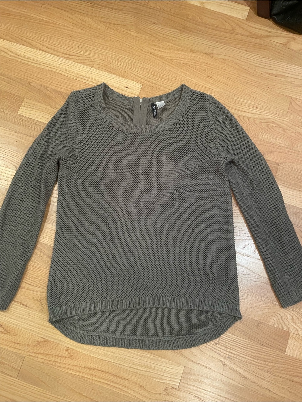 Divided Olive Green Scoop Neck Knit Sweater